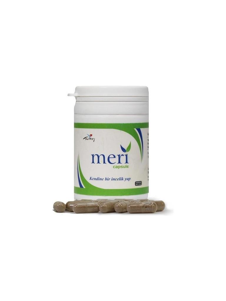 Meri Natural Herbal Capsule – Slimming & Detox Support with Green Tea, Guarana & Mastic – 100% Natural Dietary Supplement