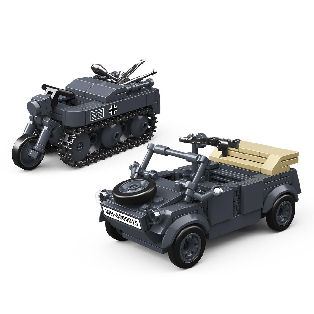 

Вторая мировая война Вторая мировая война Армия Военные Солдаты Бронетехника Основной боевой танк Полугусеничный мотоцикл Конструктор Кирпичики Игрушки Дети