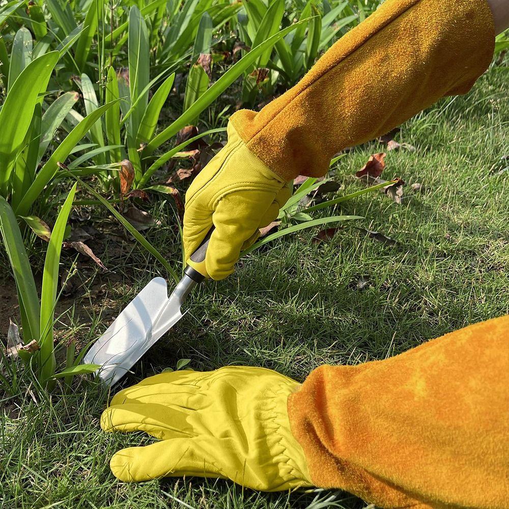 Long Sleeve Cactus Gloves Leather Garden Gloves Durable Rose Pruning Gloves