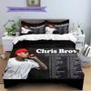 Chris Brown Pattern Bedding Home Decoration Birthday Gift (1 * duvet cover + 2 * pillowcase, without core)