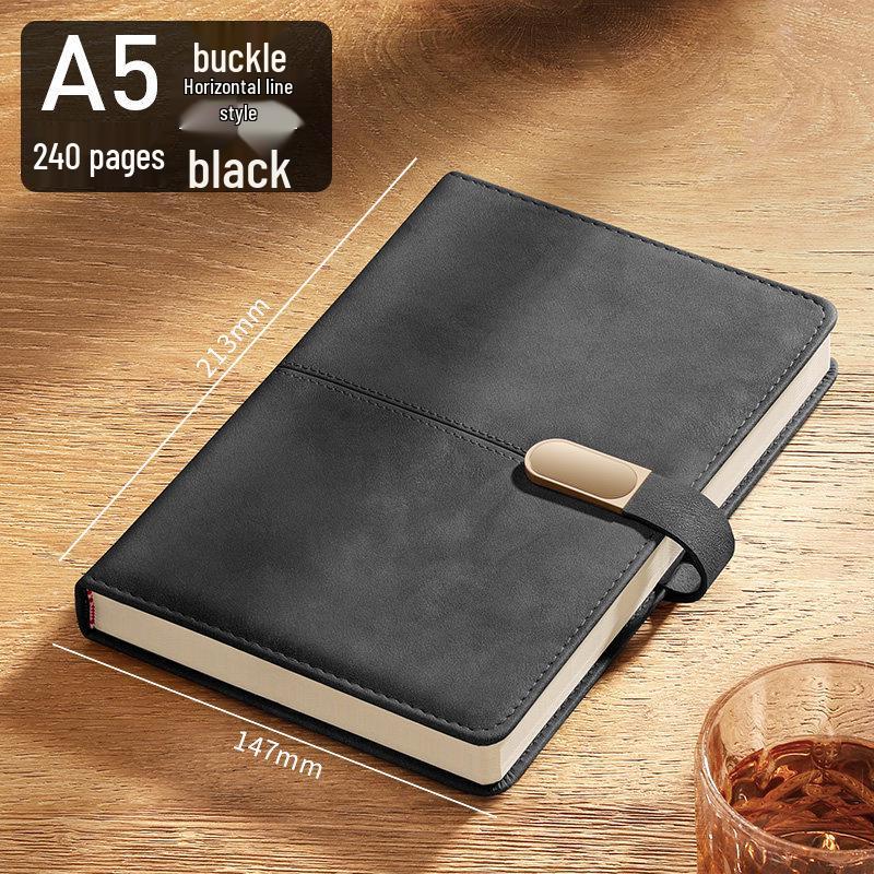 2026 A5 Customizable Business Diary: Elegant Leather Cover & Logo