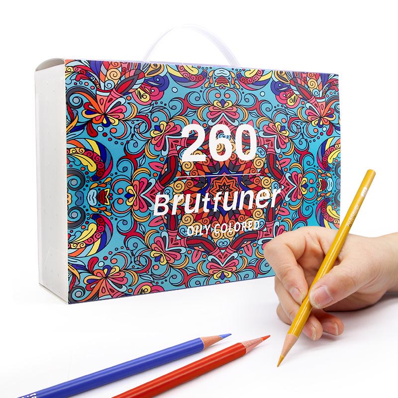 Exclusive Set: 260-Color Oil-Based Colored Pencils for Students & Graffiti Artists