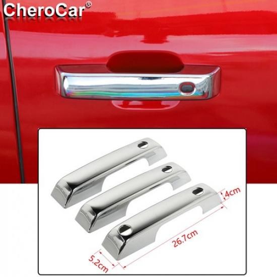 

Chrome ABS Exterior Side Door Handle Trim Accessories For Ford Bronco + 2Dr