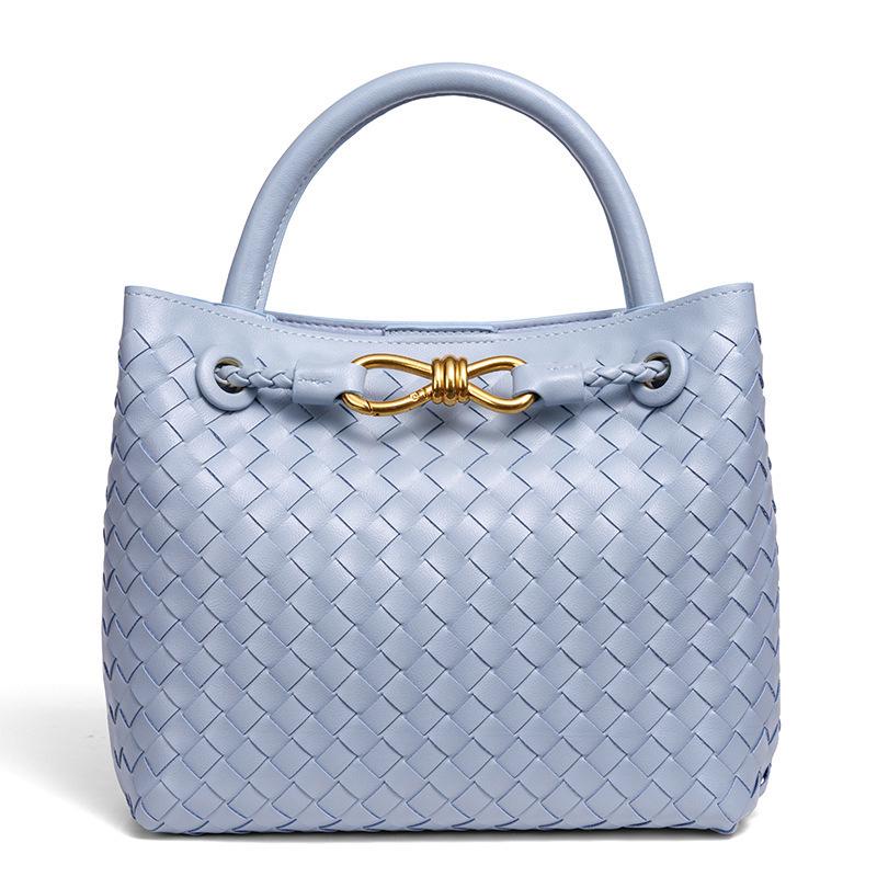 Woven Metal Rope Buckle Multi-Use Tote: Large Capacity Handbag & Crossbody Bag