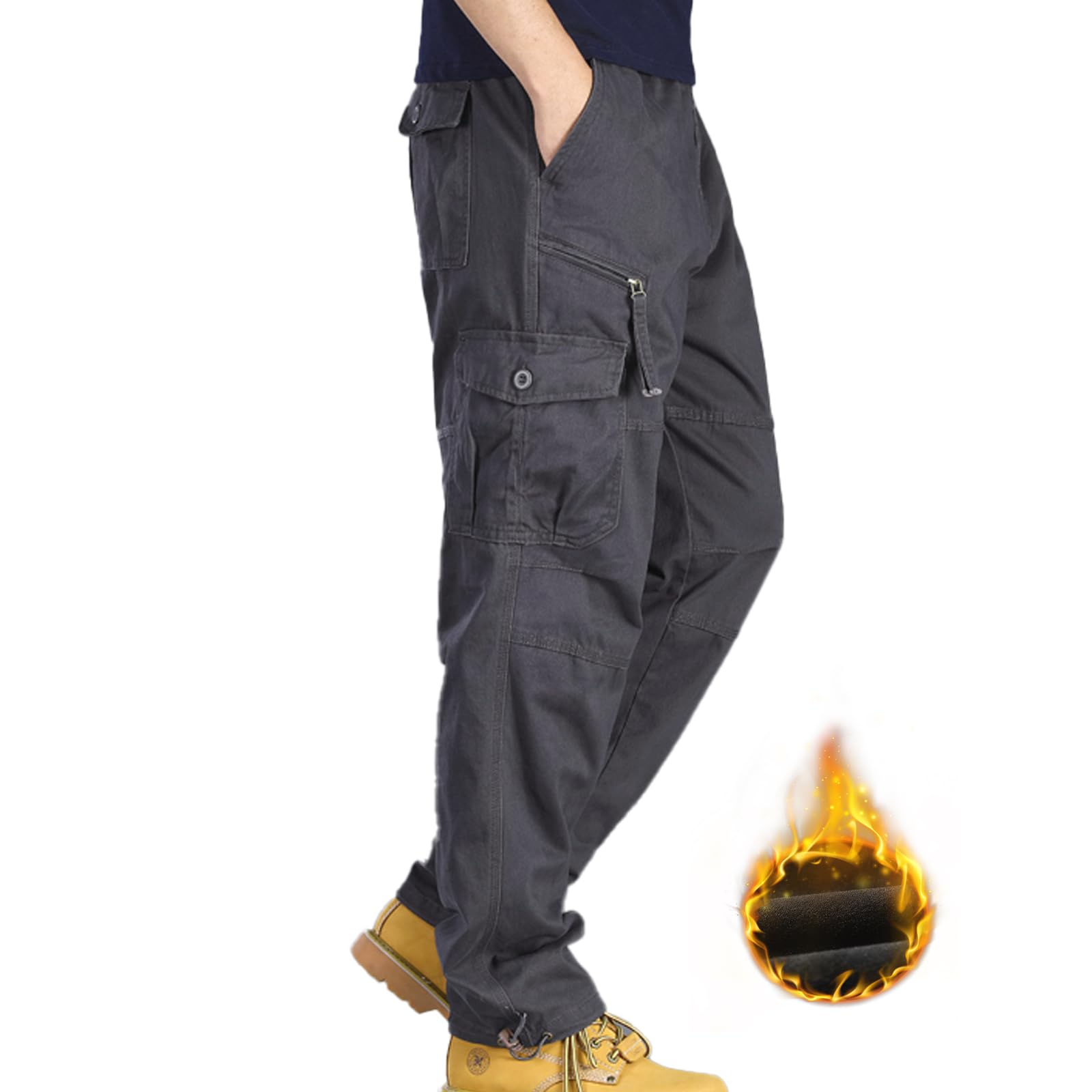 

Cargo Brushed 7 Work Pure Large Winter [MYMRIN] Мужские брюки, Подкладка, Карманы, Одежда, Брюки, M-5XL, Хлопок, Мужские брюки, Размер, (Грей, М)