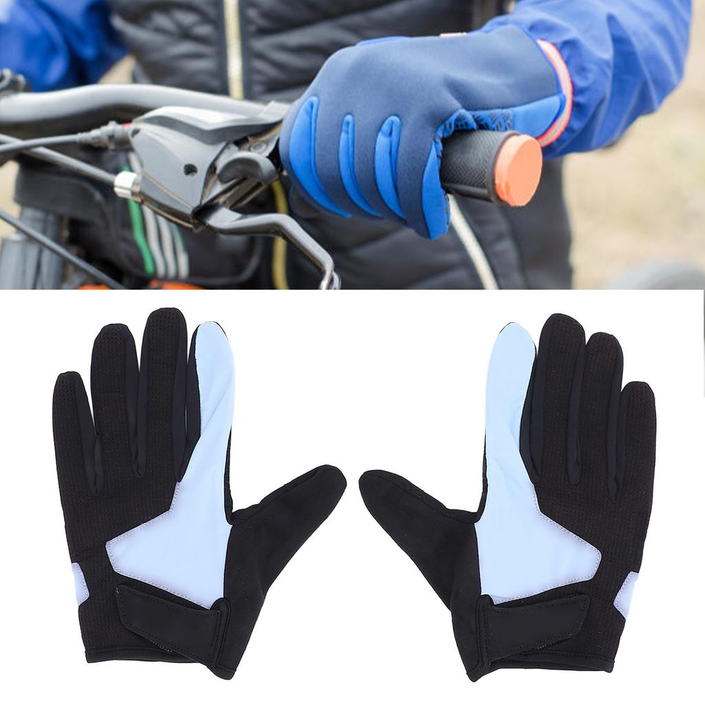 Full Finger Cycling Gloves Men Women Racing Workout Shock Absorption Support Touch Screen XL(10-11cm Palm Breadth)