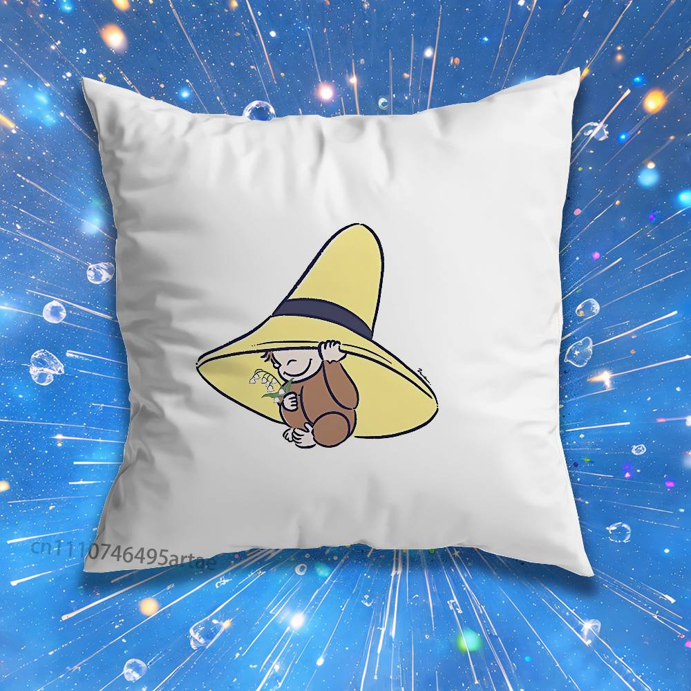 monkey Curious cute George Holder Pillow for Sofa Seat Chair DecorativeModern Home Decor Print Throw Cushion
