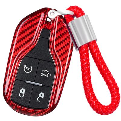 [T-Carbon] Maserati Schlüsseletui, Schlüsselhülle, Schlüsselhülle mit Schlüsselanhänger, passend für 2013