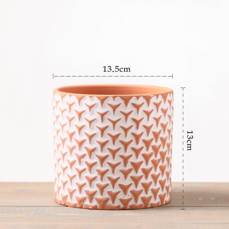 Red Clay Breathable Minimalist Terracotta Flower Pot with Feet for Succulents and Pothos - Round Design, Free Shipping