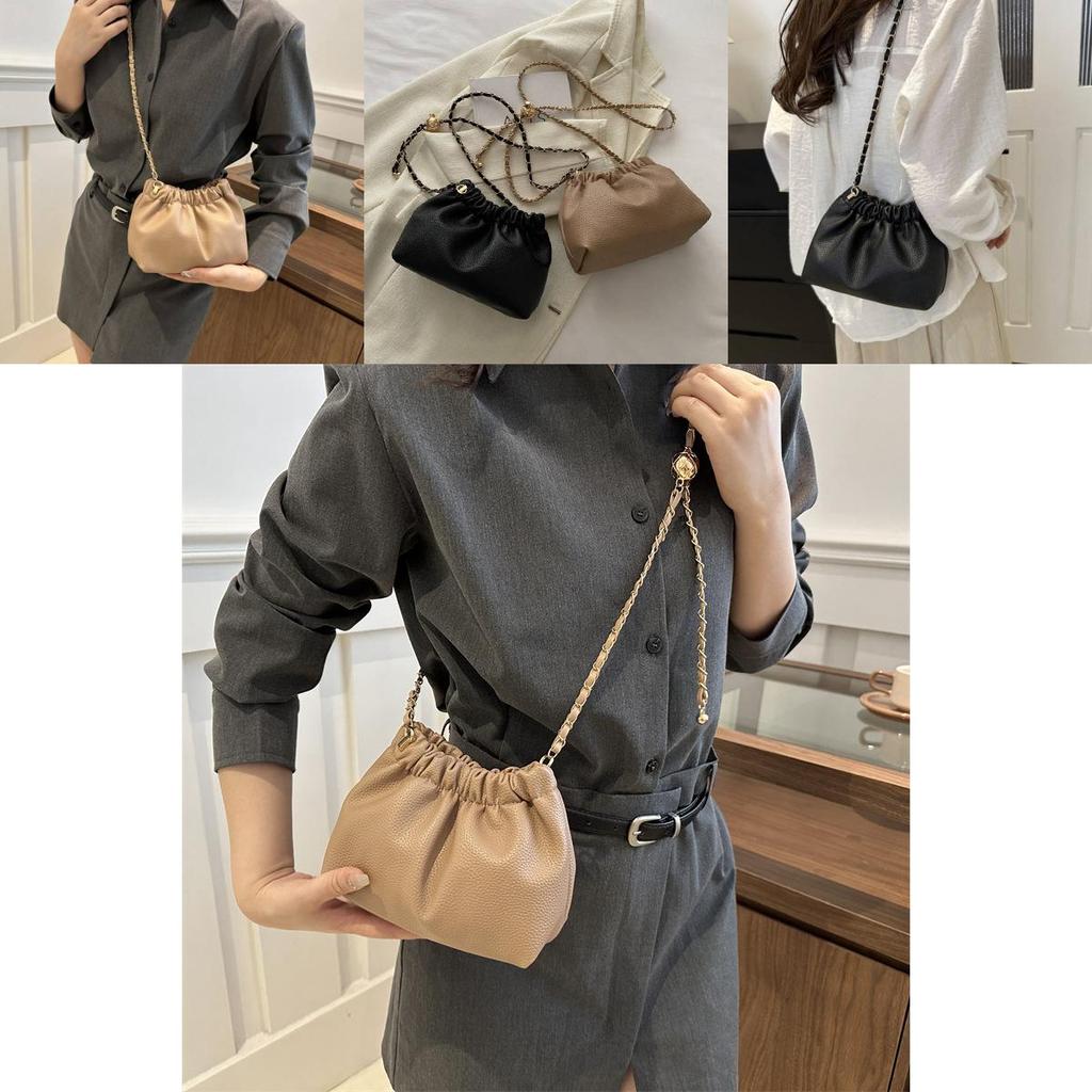 Stylish Pu Bucket Bag For Women 2024 Trendy Street Fashion Shoulder Bag In Multiple Colors