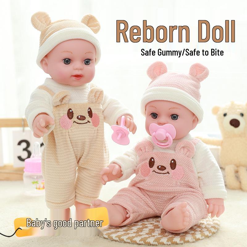 30cm Reborn Baby Girl Doll - Soft Vinyl Soothing Toy for Children