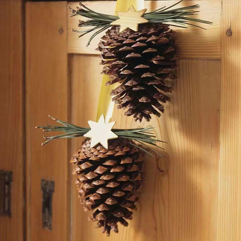 7-15CM Large Pine Cone Christmas Ornaments & Photography Props