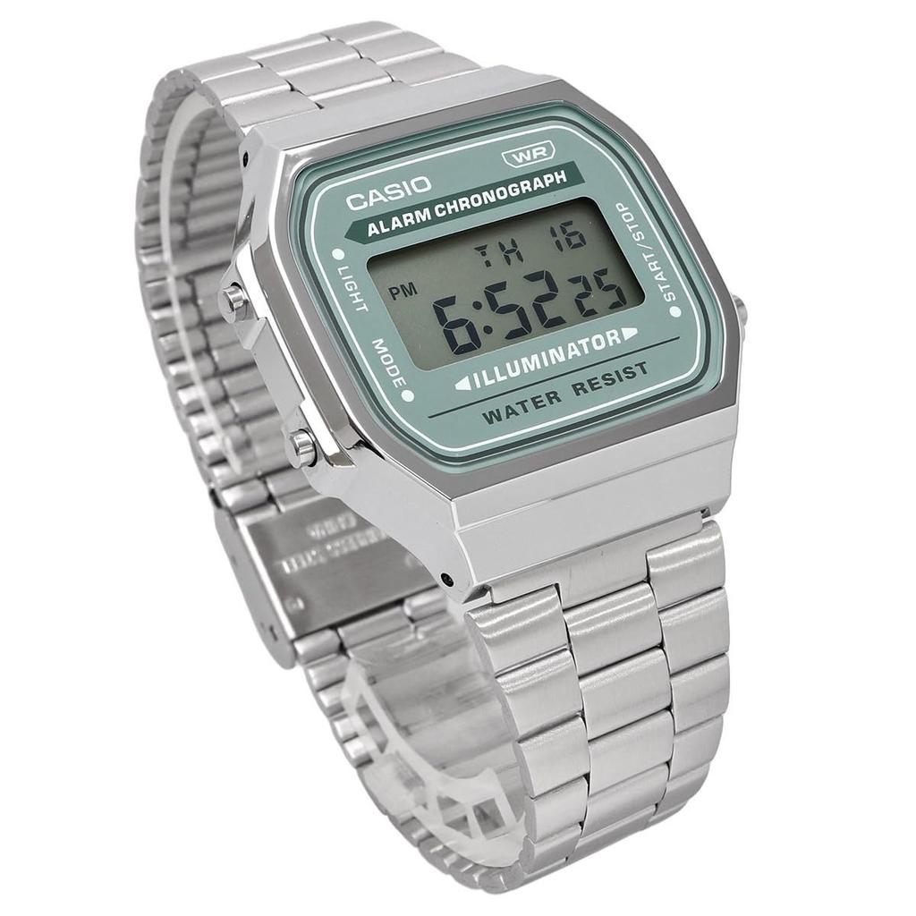 Casio Digital Vintage Series and Silver with Overseas Model Watch, A168WA-3AY, Men's, Women's, Kids, Blue-Green, [Used]