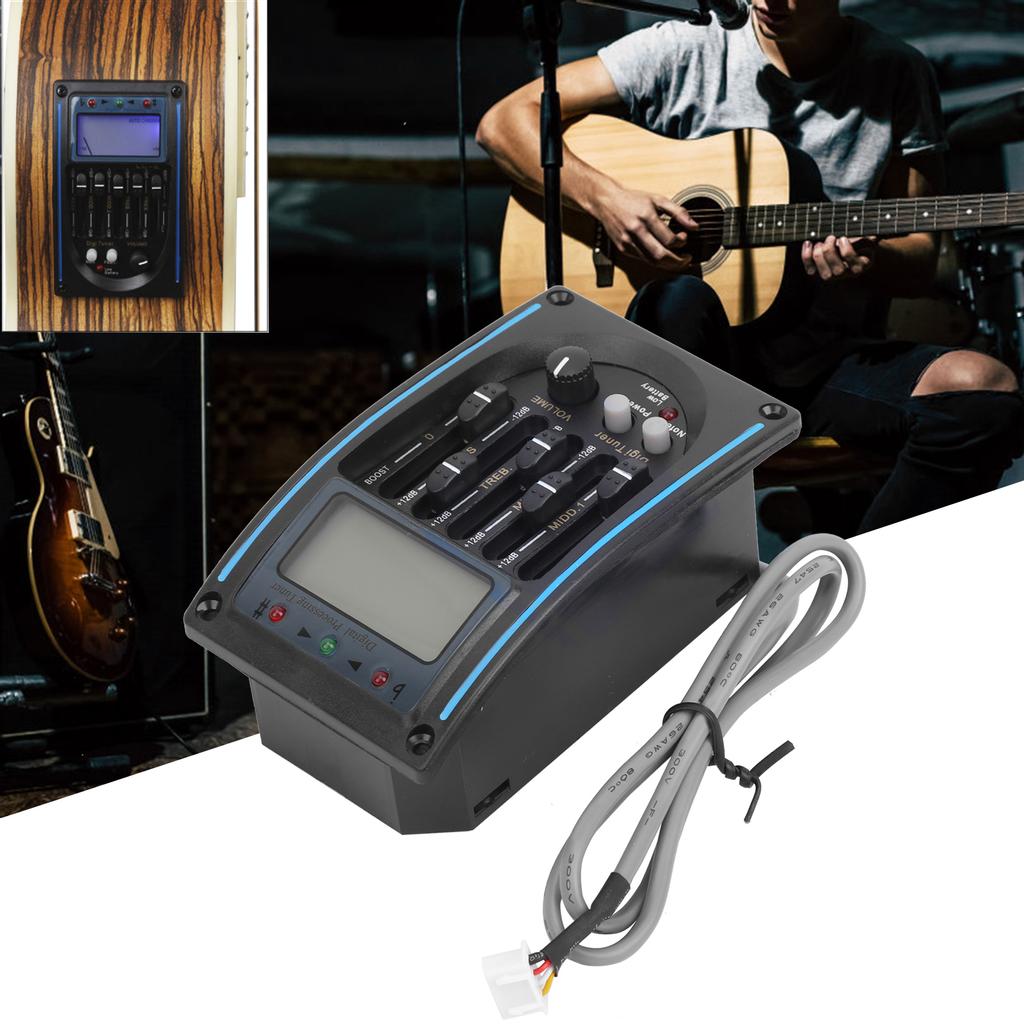 5 Band Guitar Pickup LCD Equalizer Tuning Adjustable Musical Instrument Supplies