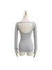 Slim Fit Open-Back Long Sleeve Women's T-Shirt