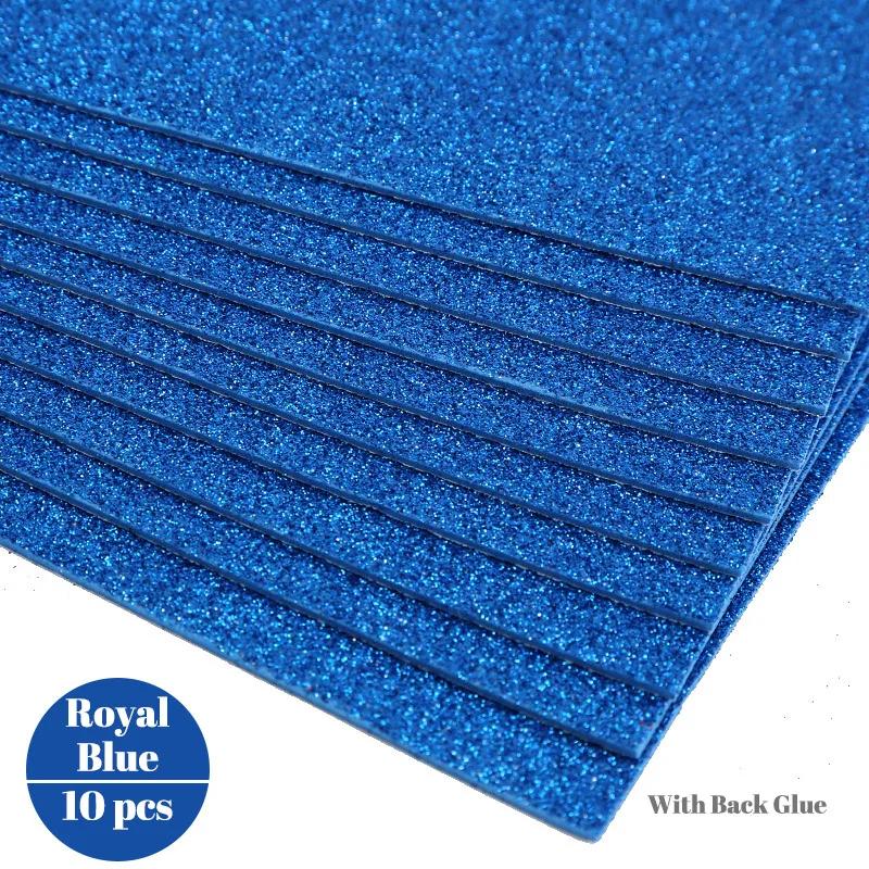 10pcs A4 Glitter Foam Paper Sheets Sparkling EVA Sponge Paper Multicolor for Handmade DIY Card Crafts School Project Decorative