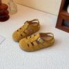 New summer styles of children's shoes: girls' open-toe sandals with soft soles, and boys' casual, versatile Birkenstock-style shoes