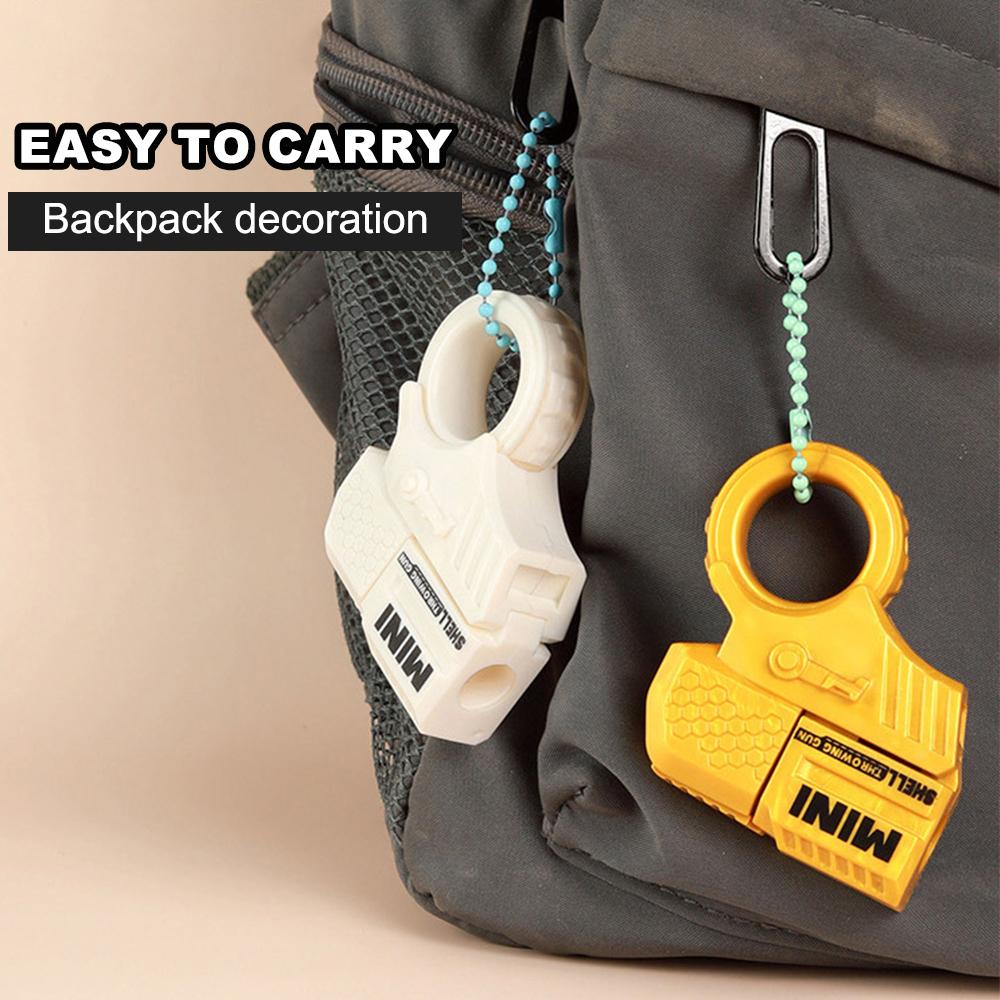 Mini Pistola Giocattolo Gioco Sportivo Portachiavi Decompressione Lanciatore Modello Portachiavi per Ragazzi Adulti Accessori Borsa Regalo