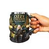 Neue Retro 3D Harz Tasse Ozzy Osbourne The Final Bow Handwerks-Dekoration Edelstahl Innenbehälter Tasse für Bar Restaurant & Zuhause