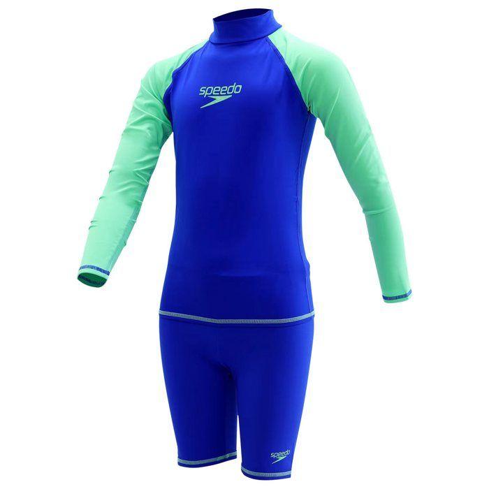Maillot de bain - SPEEDO - Ensemble anti-éruption garçons - UPF 50+ - Tissu à séchage rapide - 2 pièces