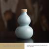 Ancient Style Chinese Ceramic Gourd Wine Bottle with Portable Mesh Bag for Cold Brew
