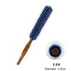 Anti Static Wood Natural Boar Bristle Hair Round Brush Hairdresser Styling Tool Teasing Brush For Hair Curly Comb Barber Salon