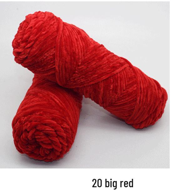 Chenille Goldenes Samt Mehrfarbiges Garn für DIY Handstricken, Mittlere Dicke, Glänzendes Finish