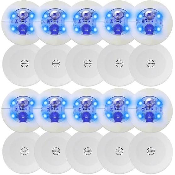 Neliky 20pcs LED Coaster, Light Up Coasters, LED Bottle Light, Bottle Glorifier, LED Stickers Coaster Light Up for Drinks, Flash Light Up Cups