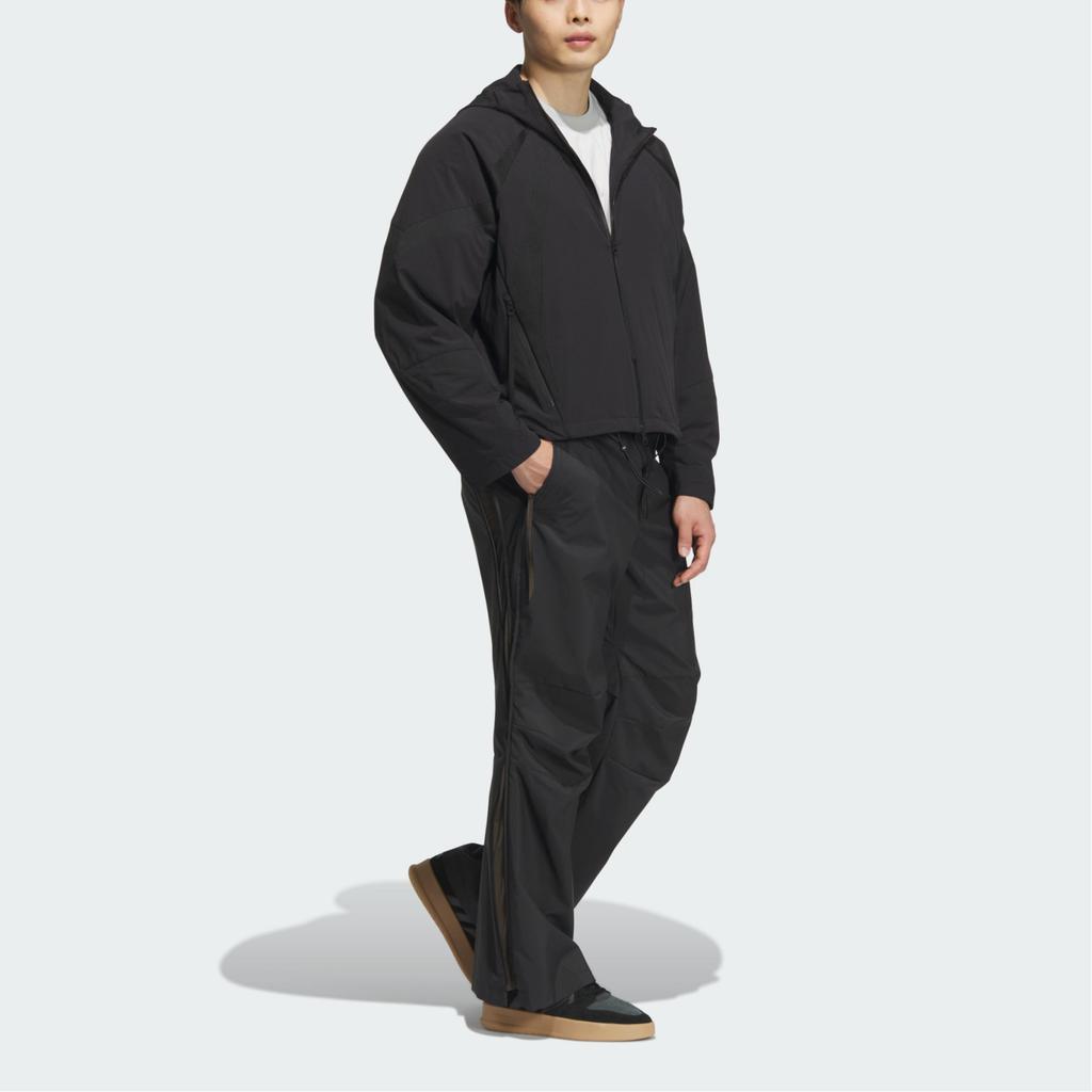 Adidas Pre Woven Tracksuit Bottoms Comfortable Water-Resistant Mid-Rise Casual Pants Men Bottoms Black JN3487