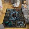Cryolophosaurus Dinosaur Evolution Pattern Rug Floor Mat for Living Room or Bedroom Soft and Comfortable Carpet a Gift for Birthday and Holiday.