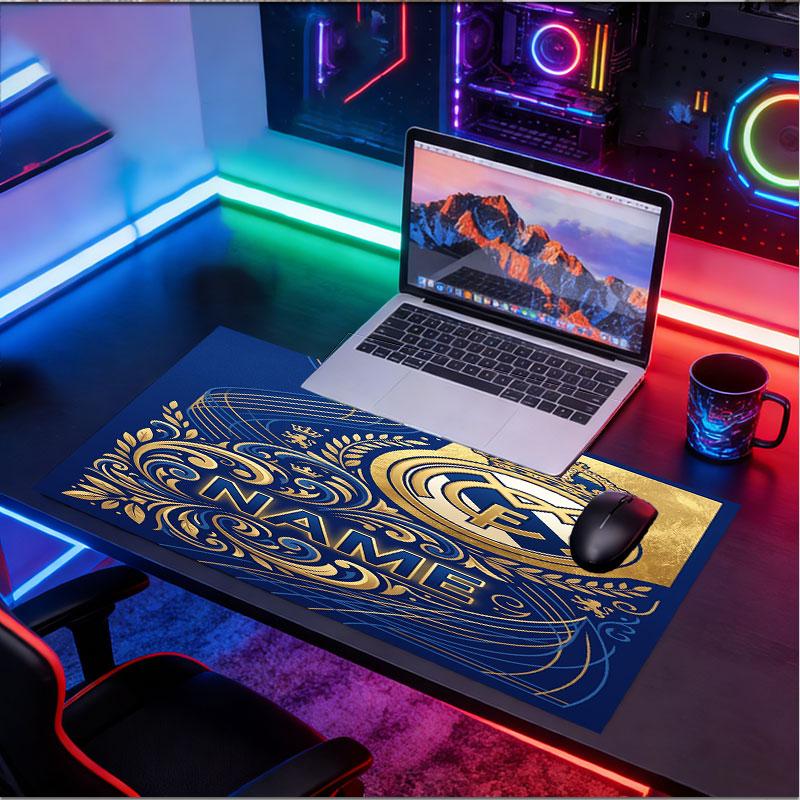 Personalizovaná podložka pod myš s motivem Real Madrid CF, Podložka na stůl pro notebook PC, Dekorativní podložka na stůl pro domácí klávesnici, Dárek