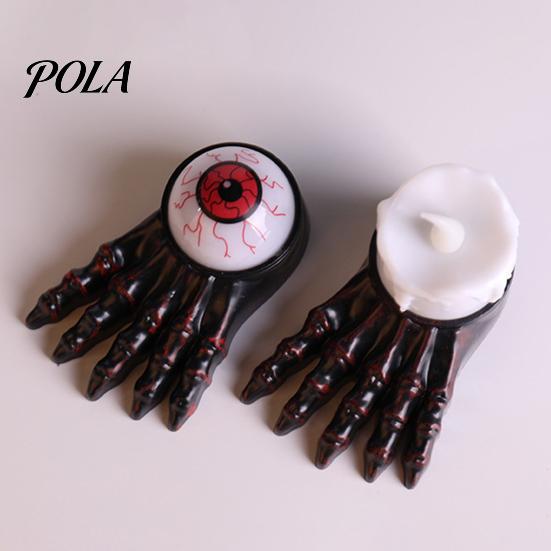 Spooky Atmosphere Halloween Prop Night Light, Eyeball/Feet Shape LED Lamp, Electronic Tabletop Decoration Decorative Candle for Festival And
