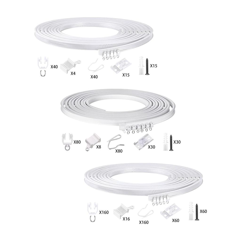 Bendable Track Hook Set Accessories Quiet Glides Curtain for Kitchen