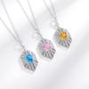 S925 Silver Ice Cut High Carbon Diamond Fashion Pendant Necklace Set