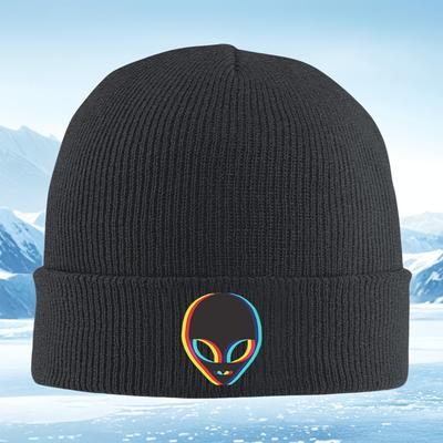 Alien Face Bright Color Design Men Women Unisex Knitted Hat Beanie Pullover Cap Winter Thermal Warm Christmas Outdoor Cycling Hi