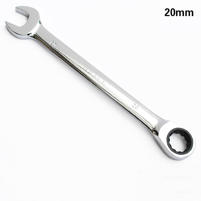 Ratchet Combination Wrench Set Fine Tooth Gear Ring Torque and Socket Wrench Set Nut Tools for Repair Open End Wrench