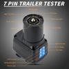 Trailer Plug Tester Waterproof 12V 7 Pin Detector Trailer Light Test Adapter For Boats RV Pickup Wiring Installation Roadside