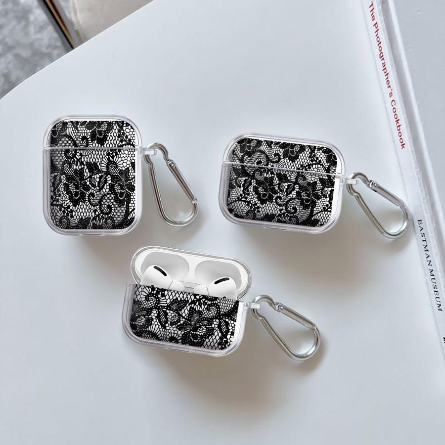 Clear Earphone Cases Cover Case For Airpods 2 Pro Pro3 Pro2 1 3 4 Flower Stamen Pattern