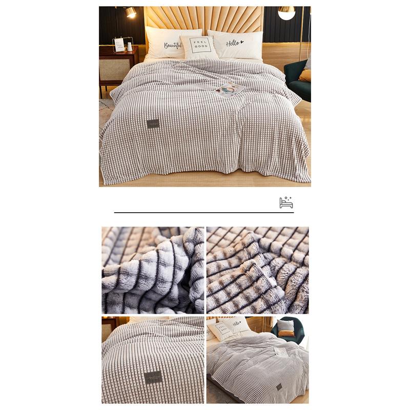 Jednobarevný flanel Klimatizace Deka Prostěradlo Coral Velvet Throw Deka Pohovka Deky Přikrývky