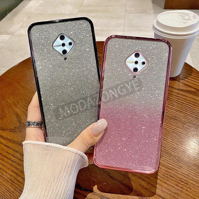 

Для Vivo S1 Pro чехол с гальваническим покрытием, мягкий блестящий чехол из ТПУ Vivo S1 Pro 1920, чехол для телефона для девочек и женщин