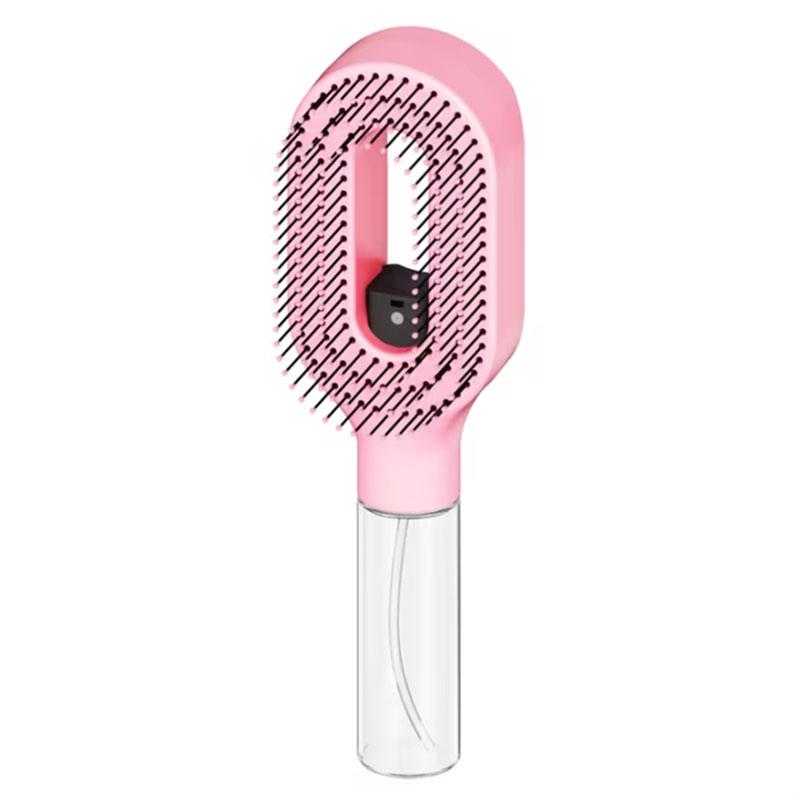 

BEPAN Spray Styling Comb 2 in 1 Portable Hair Brush with Water Spray Anti-static Detangling Brush Wet & Dry Dual Use Hair Styling Tool розовый