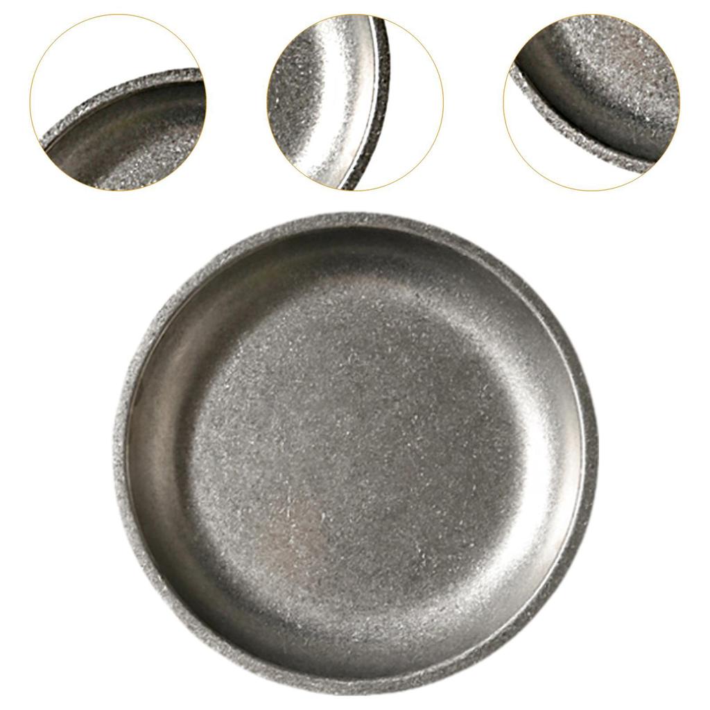 Round Dish Salad Plate Reusable Multipurpose Decorative Seasoning Vintage for