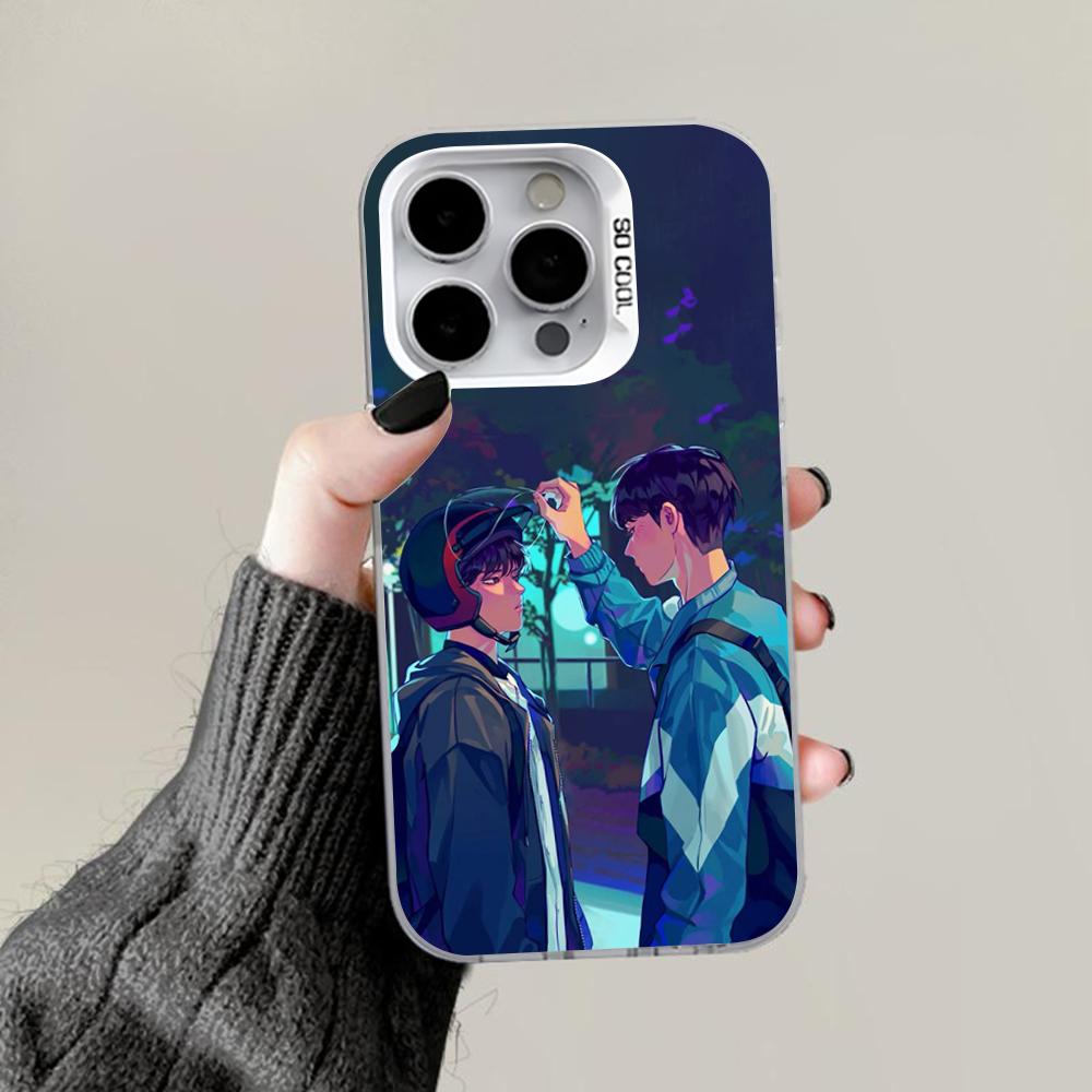 Weak Hero Korea Series Phone Case For iPhone 16,15,14,13,12,11,Pro,Max,Plus,Mini,XS,SE Anti Fall Gray Silver Matte Hard Bumper