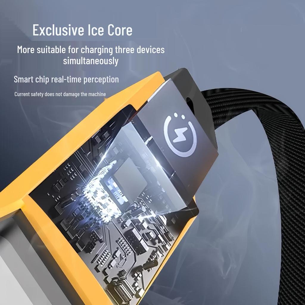 240W Multifunctional 3-in-1 Mecha Fast Charging Cable for Apple & Huawei