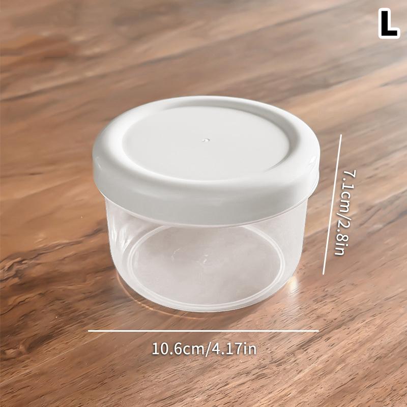 [J] Portable Round Refrigerator Storage Box Food Containers Plastic Fresh-Keeping Box With Lid Portable Storage Box Kitchen Case