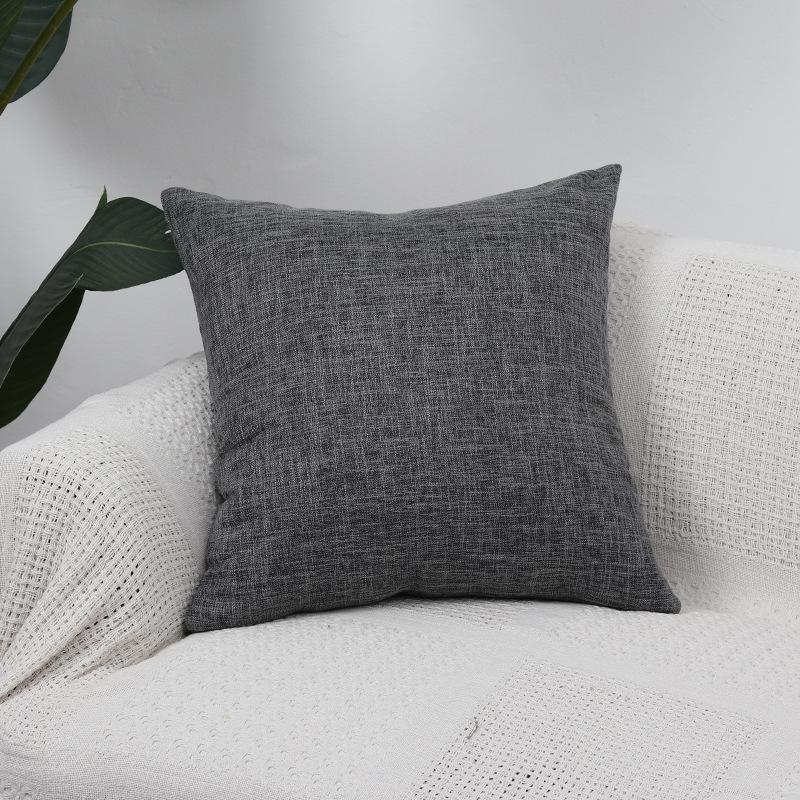 Pevná povlak na polštář z lnu a bavlny Jednoduchý povlak na polštář Severský Boho dekor Accentuální povlak na polštář na pohovku 45x45 cm 2 ks