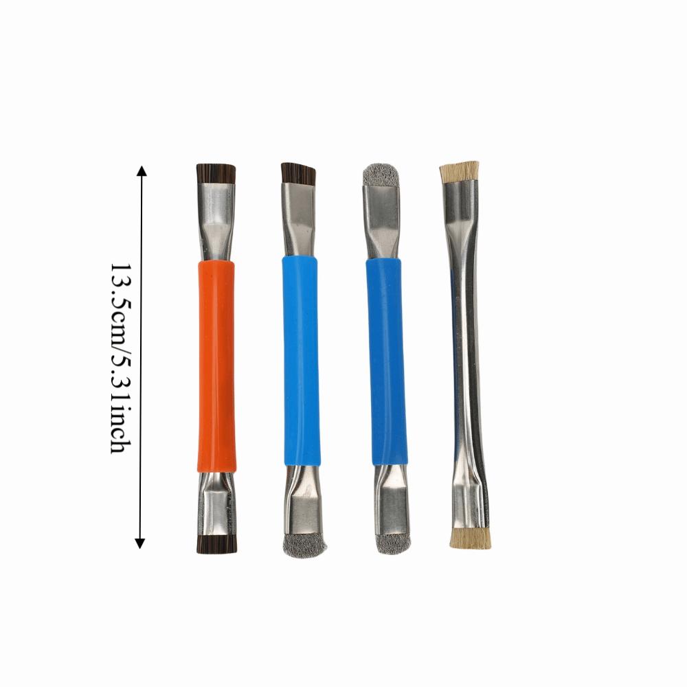 Anti-static Cleaning Brush Double Head Horse Hair Brush Steel Wire Brush Electronic Maintenance