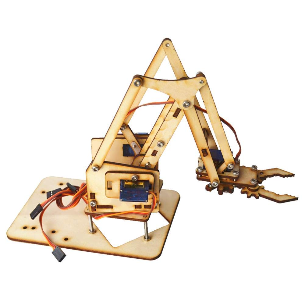 Robot Arm Kit, SG90 Servo Motor, 4DoF, Lightweight, Assembled DIY Mechanical Arm, Compatible with SNAM1500