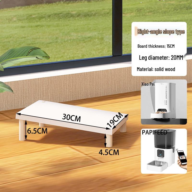 Automatic Adjustable Height Cat Feeder Bowl Stand with Neck Protection