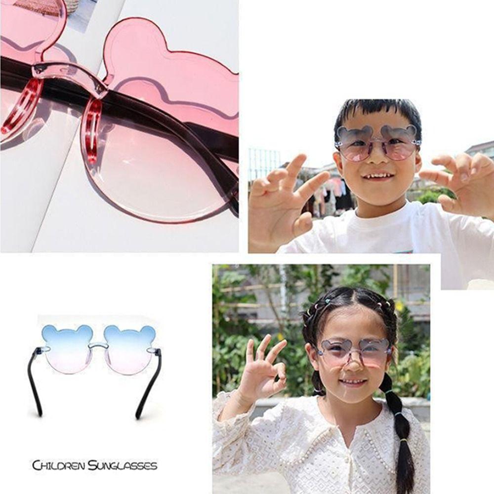 UV375 Kids Sunglasses PC Eyewear New Cartoon Bear for Boys Girls